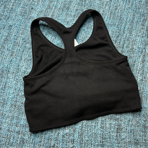 Fabletics Kinsley Front Knot Seamless Sports Bra Tank in Black - Picture 2 of 4